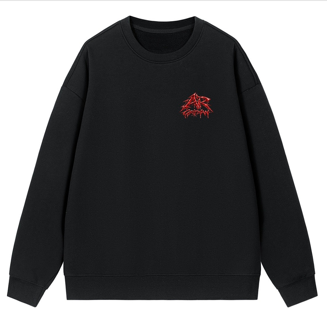 Black Crewneck Sweartshirt by - AR GRIPMAN