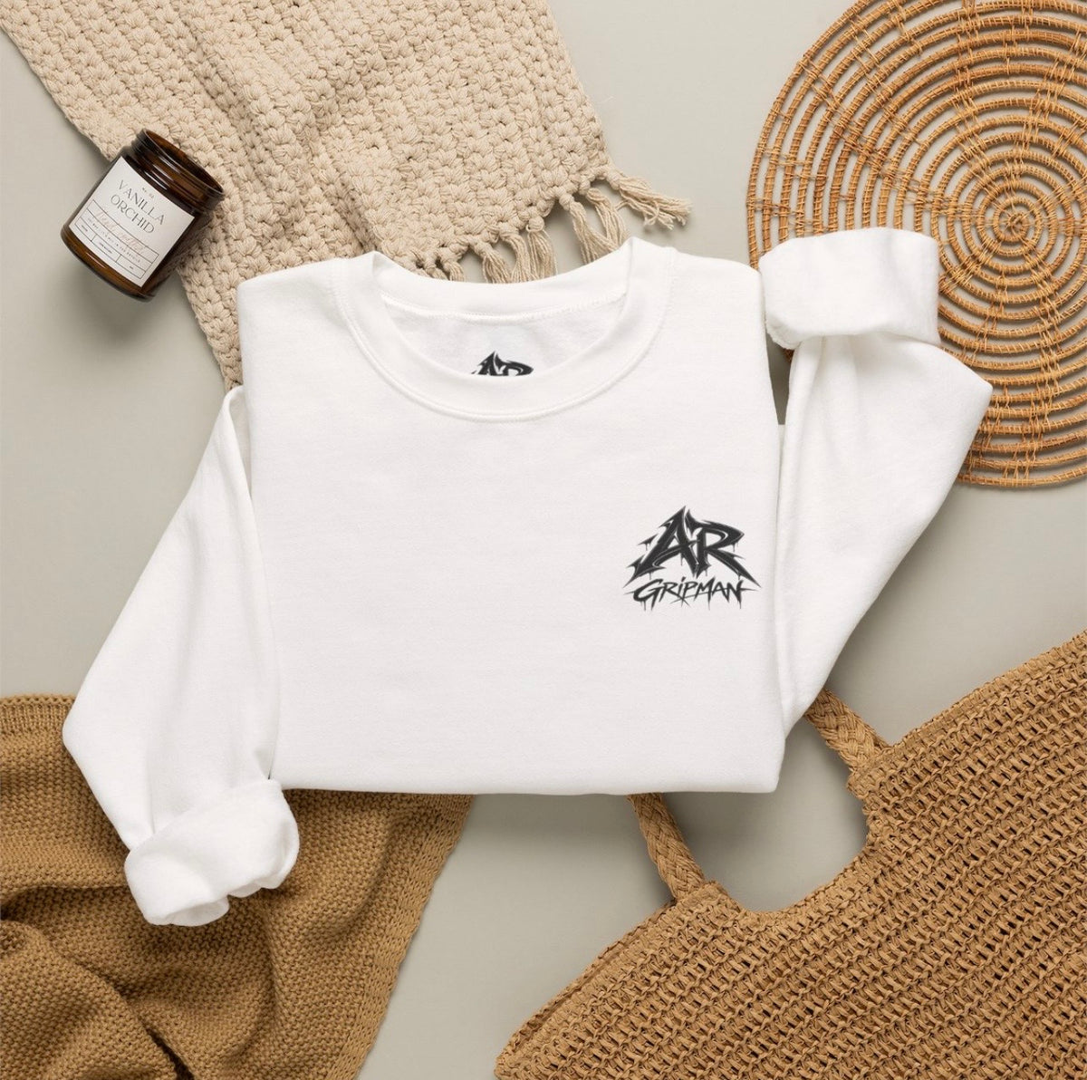 Long White Sleeve Sweatshirt by - AR GRIPMAN
