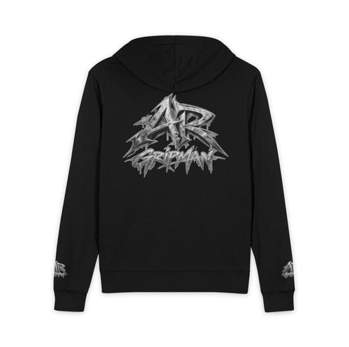 Black Zip-Up Sleek Hoodie by - AR GRIPMAN