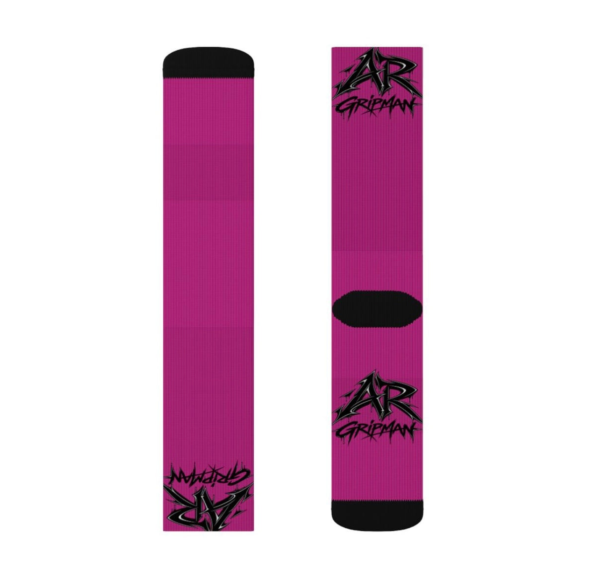 Pink & Black Signature Socks by AR GRIPMAN