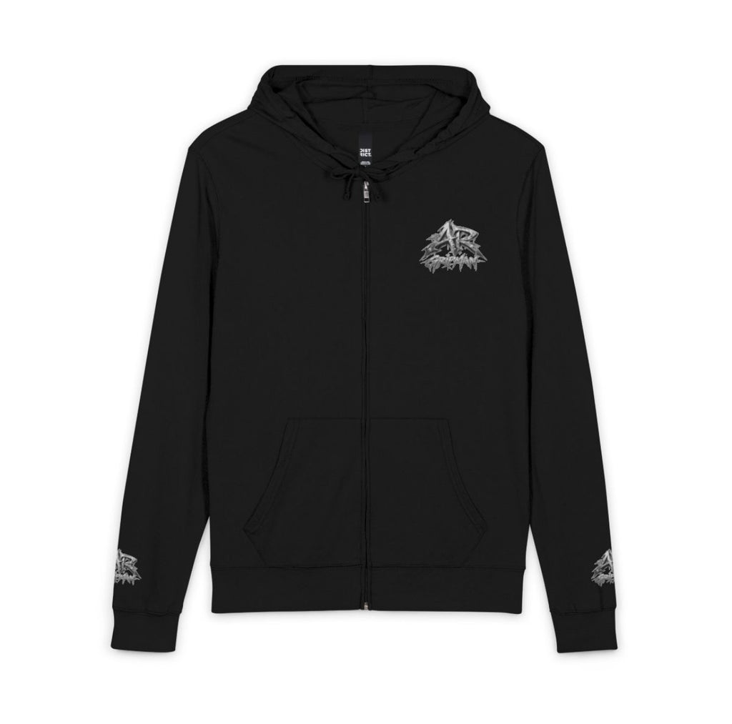 Black Zip-Up Sleek Hoodie by - AR GRIPMAN