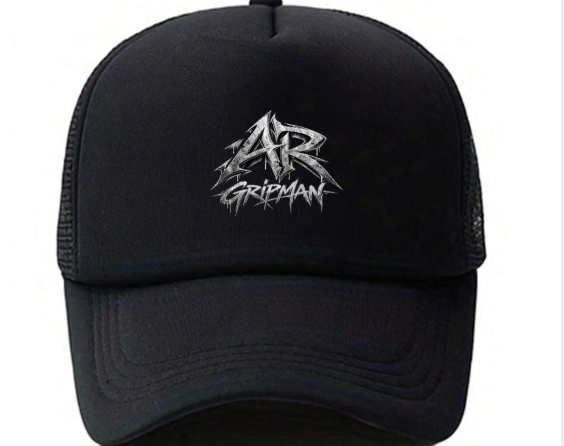 Black-Summer Cap With a Grey Logo by - AR GRIPMAN