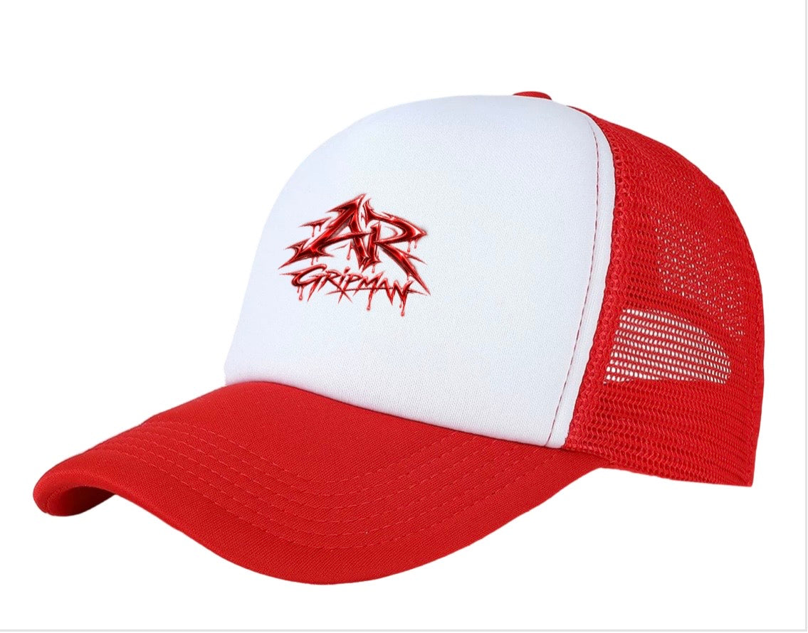 Red & White Summer Cap by - AR GRIPMAN
