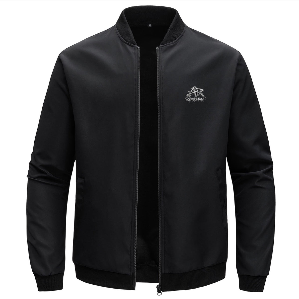 Man Winter Black-Bumper Jacket by - AR GRIPMAN.